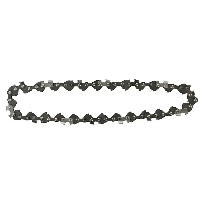 Worx Sägekette - Passend für: WG326E.9 - Nahaufnahme einer Kettensägenkette, die die scharfen Schneidzähne und die robuste Konstruktion hervorhebt.