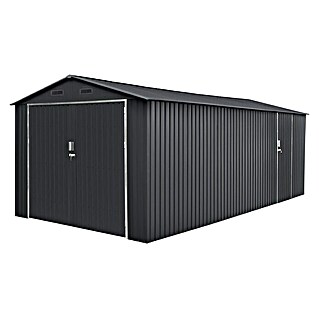 Hoggar Garage Tonsberg (Außenmaß inkl. Dachüberstand (B x T): 300 x 602 cm, Anthrazitgrau, Aluminium)