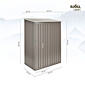 Hoggar Geräteschrank Gjöll (L x B x H: 143 x 89 x 186 cm, Metall, Taupe) | BAUHAUS