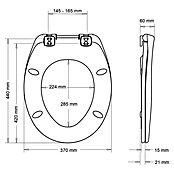 Poseidon WC-Sitz Florenz (Weiß, Duroplast, Mit Absenkautomatik)