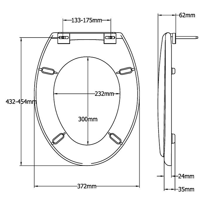 Poseidon WC-Sitz Dallas (Weiß, Duroplast)