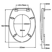 Poseidon WC-Sitz Dallas (Weiß, Duroplast)