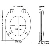 Poseidon WC-Sitz Canyon (Weiß, Holzkern)