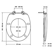 Poseidon WC-Sitz Memphis (Weiß, Duroplast)