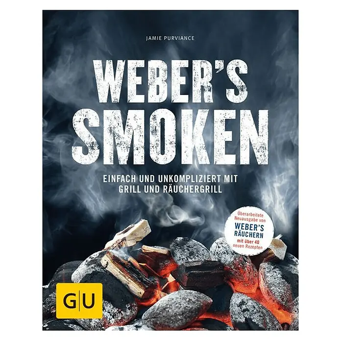 Weber's Smoken; Jamie Purviance; Gräfe und Unzer -  - Buchcover von "Weber's Smoken", ein Leitfaden für einfaches Räuchern mit Grill und Räuchergerät, von Jamie Purviance.