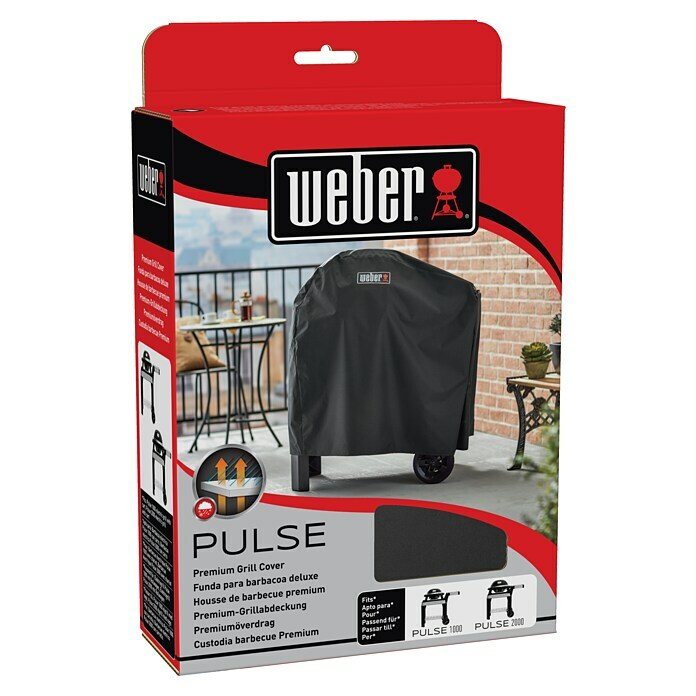 Weber Premium Funda protectora para barbacoa (Específico para: Smartgrill Weber Pulse 1000 con carro)