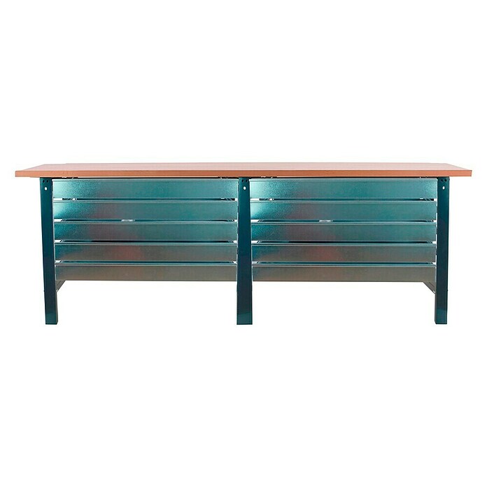 Simonrack Simonwork Banco de trabajo Box Tandem (L x An: 75 x 210 cm, Altura de trabajo: 86,5 cm, Carga soportada: 600 kg, Antracita/Madera, Número de cajones: 10 ud.) | BAUHAUS