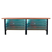 Simonrack Simonwork Banco de trabajo Box Tandem (L x An: 75 x 210 cm, Altura de trabajo: 86,5 cm, Carga soportada: 600 kg, Antracita/Madera, Número de cajones: 10 ud.) | BAUHAUS