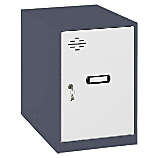 Simonrack Simonlocker Taquilla Mini Desmontada (L x An x Al: 50 x 40 x 47,5 cm, Antracita/Blanco, Número de puertas: 1 ud.)