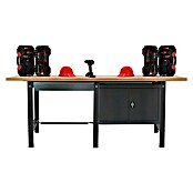 Simonrack Simonwork Banco de trabajo BT6 Box Tandem Cabinet (L x An: 75 x 210 cm, Altura de trabajo: 86,5 cm, Carga soportada: 600 kg, Antracita/Madera) | BAUHAUS
