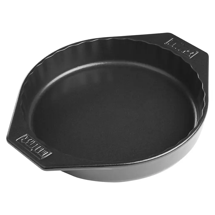 Weber Backform - Keramik - Schwarze Backform mit gewelltem Rand, ideal für Kuchen oder Quiches, mit einer robusten und langlebigen Konstruktion.