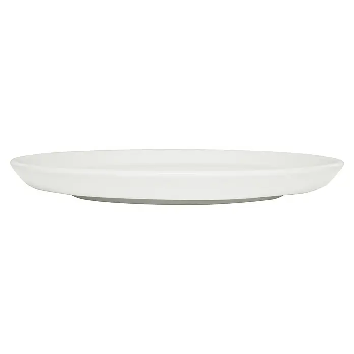 Weber Teller - Keramik, Durchmesser: 20 cm - Nahaufnahme eines weißen Tellers, der sich ideal für Speisen eignet. Seine minimalistische Gestaltung macht ihn zu einem vielseitigen Stück.