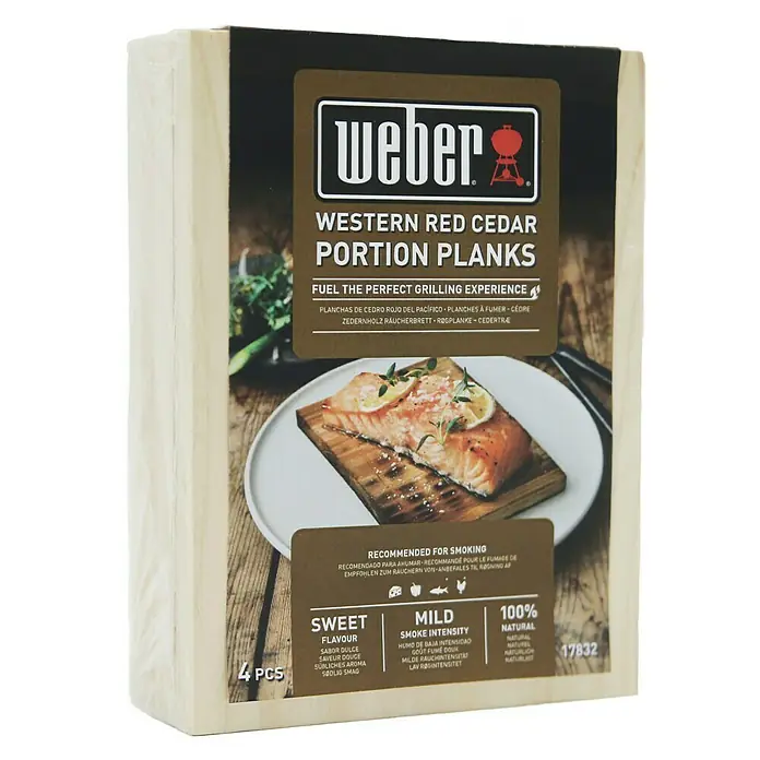 Weber Räucherbrett - L x B: 15 x 10,92 cm - Weber Western Red Cedar Räucherbretter für das perfekte Grillerlebnis. Ideal zum Räuchern von Fisch und Fleisch.