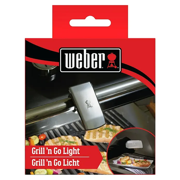 Weber Grifflicht - Passend für: Weber Gasgrills Genesis II / Spirit II / Genesis, Spirit & Summit - Serie (ab Baujahr 2007) - Produktverpackung für ein Weber Grill 'n Go Light. Nützliches Grillzubehör für perfekte Sicht beim Grillen.