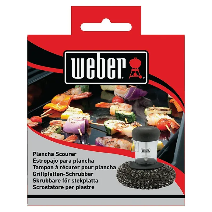 Weber Spülbürste Plancha - L x B x H: 10 x 10 x 10 cm - Weber Plancha Scourer für die Reinigung von Grillplatten. Ideal für eine gründliche und schonende Reinigung.