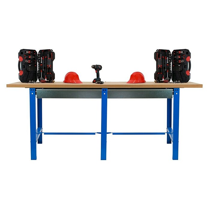 Simonrack Simonwork Banco de trabajo BT6 Box (L x An: 75 x 210 cm, Altura de trabajo: 86,5 cm, Carga soportada: 600 kg, Azul) | BAUHAUS