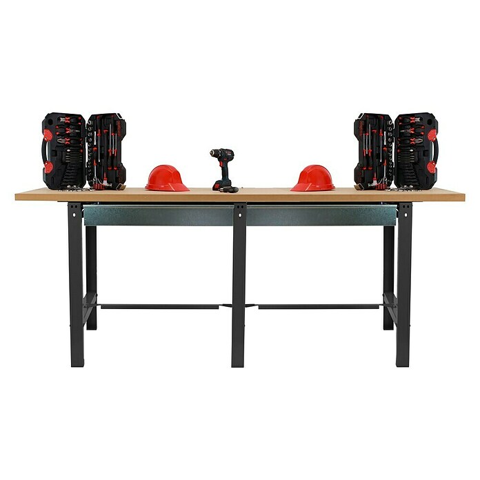 Simonrack Simonwork Banco de trabajo BT6 Box (L x An: 75 x 210 cm, Altura de trabajo: 86,5 cm, Carga soportada: 600 kg, Antracita) | BAUHAUS