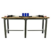 Simonrack Simonwork Banco de trabajo BT6 Tandem (L x An: 210 x 75 cm, Altura de trabajo: 86,5 cm, Carga soportada: 600 kg, Gris/Madera) | BAUHAUS