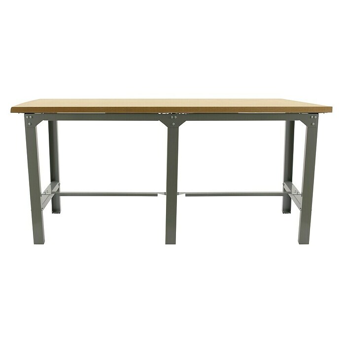 Simonrack Simonwork Banco de trabajo BT6 Tandem (L x An: 210 x 75 cm, Altura de trabajo: 86,5 cm, Carga soportada: 600 kg, Gris/Madera) | BAUHAUS