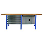 Simonrack Simonwork Banco de trabajo Box Cabinet (L x An: 75 x 210 cm, Altura de trabajo: 86,5 cm, Carga soportada: 600 kg, Azul) | BAUHAUS
