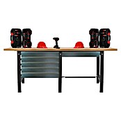 Simonrack Simonwork Banco de trabajo Box Tandem (L x An: 75 x 210 cm, Altura de trabajo: 86,5 cm, Carga soportada: 600 kg, Antracita/Madera, Número de cajones: 6 ud.) | BAUHAUS