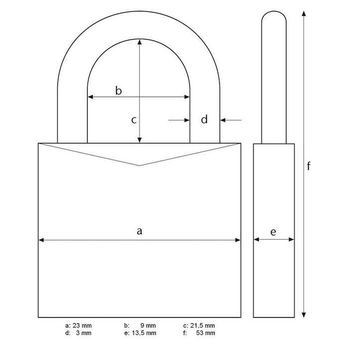 Abus Cijferhangslot Lock-Tag 165/20 (b x l: 23 x 13,5 mm, Beugeldikte: 3 mm, Veiligheidsniveau: Graad 3) | BAUHAUS