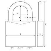 Abus Cijferhangslot Lock-Tag 165/20 (b x l: 23 x 13,5 mm, Beugeldikte: 3 mm, Veiligheidsniveau: Graad 3) | BAUHAUS