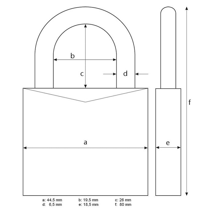 Abus Cijferhangslot 155/40 M (Breedte: 44,5 mm, Beugeldikte: 6,5 mm, Veiligheidsniveau: 4, Zilver) | BAUHAUS