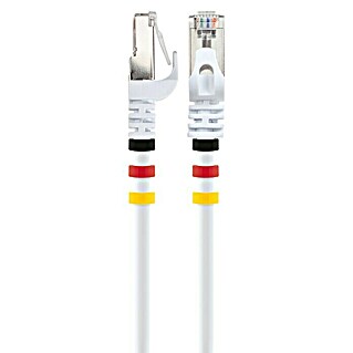 Schwaiger Netzwerk-Kabel CAT7 S/FTP (Länge: 20 m, Weiß, RJ45-Stecker)