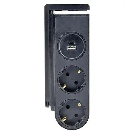 Schwaiger  Schreibtischsteckdosenleiste klemmbar, mit USB-A & USB-C