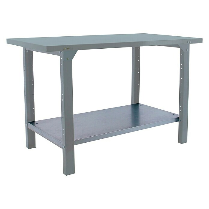 Simonrack Simonwork Banco de trabajo BT6L PRO Metal (L x An: 73 x 150 cm, Altura de trabajo: 83 cm, Carga soportada: 1.000 kg, Gris) | BAUHAUS