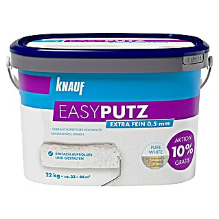 Knauf Easyputz Extra fein Aktion 10 % gratis - im Rezyklatgebinde (Weiß, 22 kg, Korngröße: 0,5 mm)