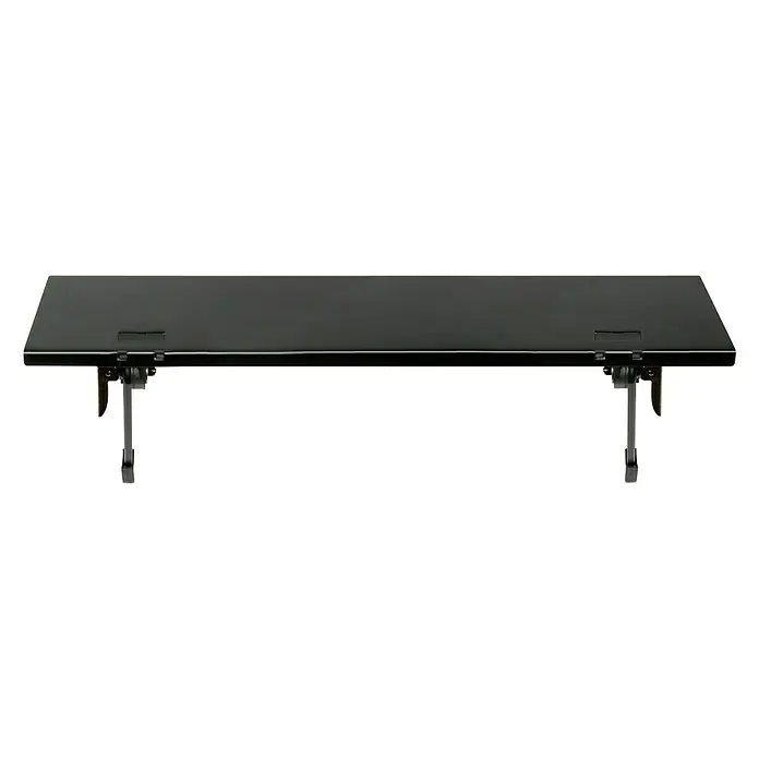 Schwaiger Ablagekonsole TV-Ablagesystem 18" - Metall - Produktansicht: Die schwarze Klappe ist an der Wand montiert und einsatzbereit. Sie bietet Platz für viele Zwecke im ganzen Haus.