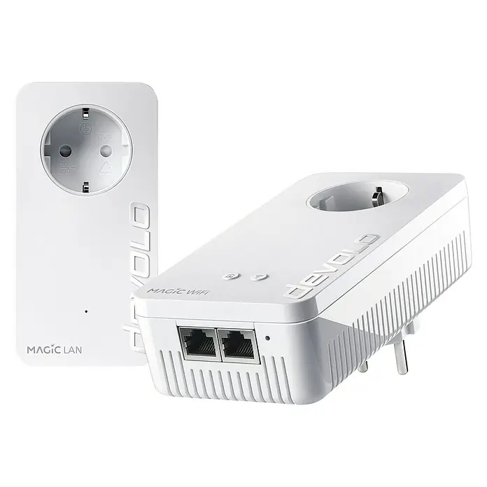 Devolo Starterkit Magic 1 WiFi - 2 Stk., Passend für: devolo Magic-Reihe - Das Devolo Magic WiFi-Set mit seinen Powerline-Adaptern ermöglicht eine einfache und schnelle Erweiterung des WLAN-Netzwerks im ganzen Haus.