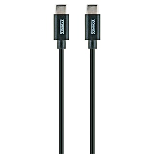 Schwaiger USB-Kabel (2 m, USB C-Stecker, Schwarz)