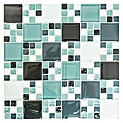 Mosaikfliese Crystal Mix XCM 8565 (30 x 30 cm, Grau/Schwarz/Grün, Glänzend)