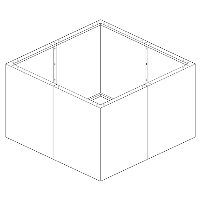 Palatino Hochbeet Urban - 100 x 100 x 70 cm, Stahl, Rostbraun - Quadratische Pflanzkiste mit schlichter Linienführung, ideal für den Innen- und Außenbereich. Gefertigt aus robusten Materialien.