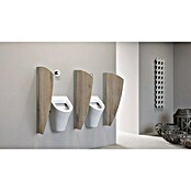 GEO Urinal-Trennwand Segel (50 x 90 cm, Aluminium-Verbundplatte mit Polyethylen-Kern, Dekor: Eiche gekalkt)
