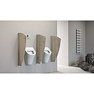 GEO Urinal-Trennwand Segel (50 x 90 cm, Aluminium, Dekor: Eiche gekalkt)