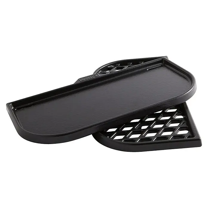 Weber Grillplatte 2in1 - L x B: 36,3 x 35,8 cm, Gusseisen - Schwarze Grillplatte und -rost von Weber aus Gusseisen für ein tolles Grillerlebnis im Freien. Perfekt für die Zubereitung verschiedener Speisen.