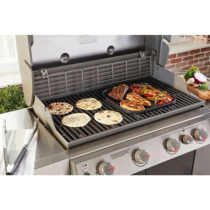 Weber Grillplatte 2in1 (L x B: 36,3 x 35,8 cm, Gusseisen) | BAUHAUS