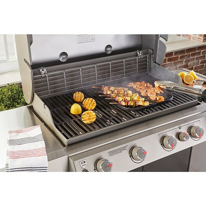 Weber Grillplatte 2in1 (L x B: 36,3 x 35,8 cm, Gusseisen) | BAUHAUS