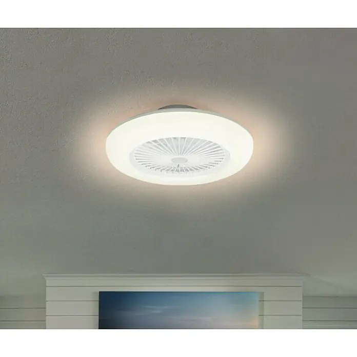 Ledvance Smart+ WiFi Deckenventilator - Weiß, 55 cm, 75 W, Neutralweiß - Diese Deckenleuchte mit Ventilator ist ein echter Hingucker. Das Licht ist hell und angenehm, der Ventilator sorgt für eine angenehme Brise.