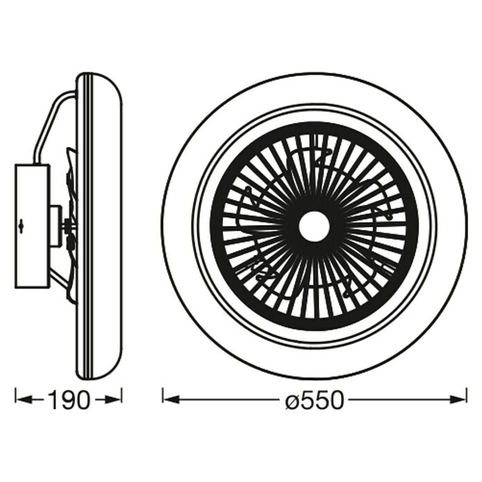 Ledvance Smart+ WiFi Deckenventilator (Weiß, 55 cm, 75 W) | BAUHAUS