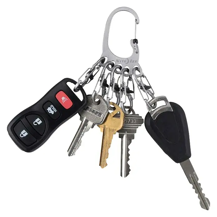 Nite Ize Mosquetón BigFoot Locker KeyRack - L x An: 140 x 20 mm, Acero inoxidable - Llavero con mosquetón Nite Ize. Organizador de llaves práctico para el uso diario. Ideal para mantener sus llaves seguras.