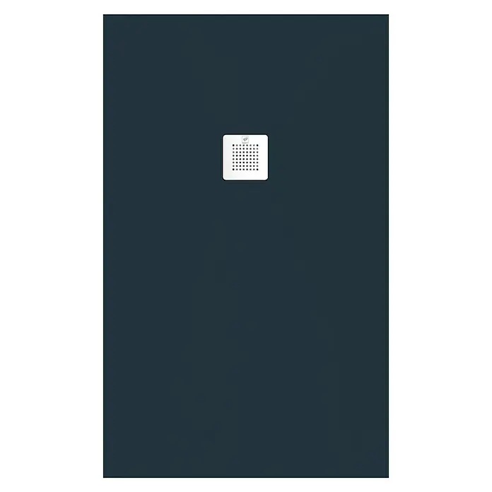 Torvisco Plato de ducha Extraflat - L x An: 70 x 140 cm, Material compuesto, Grafito - Toma del desagüe del suelo de la ducha con tapa cuadrada. El producto está hecho de acero inoxidable y asegura un buen drenaje del agua.