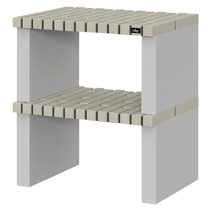 Collippo Barbacoa de obra Alvor con mesa auxiliar y fregadero (An x Pr x Al: 220 x 47 x 224 cm, Superficie parrilla: 64 x 38 cm, Blanco) | BAUHAUS