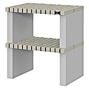 Collippo Barbacoa de obra Alvor con mesa auxiliar y fregadero (An x Pr x Al: 220 x 47 x 224 cm, Superficie parrilla: 64 x 38 cm, Blanco) | BAUHAUS