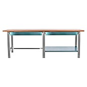 Simonrack Simonwork Banco de trabajo BT6 PRO Box Tandem Laminate (L x An: 75 x 210 cm, Altura de trabajo: 86,5 cm, Carga soportada: 1.000 kg, Gris/Laminado, Número de cajones: 2 ud.) | BAUHAUS