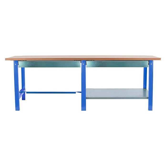 Simonrack Simonwork Banco de trabajo BT6 PRO Box Tandem Laminate (L x An: 75 x 210 cm, Altura de trabajo: 86,5 cm, Carga soportada: 1.000 kg, Azul/Laminado, Número de cajones: 2 ud.) | BAUHAUS